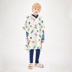 JELISPOON Peanuts兒童款史努比衝浪俱樂部沙灘浴袍