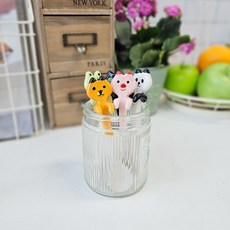 컨츄리아이템 핸드메이드 애니멀 컵걸이 티스푼, 1개, 컨츄리아이템 핸드메이드 애니멀 컵걸이 티스푼 혼합색상 티스푼 5p