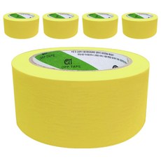 신흥테이프 마스킹 테이프 노랑 48mm x 40m, 5개