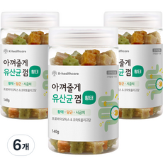 아껴줄게 강아지 유산균껌, 황태 혼합, 140g, 6개