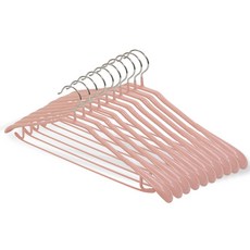 제이밀 심플 논슬립 정장 옷걸이, 핑크, 10개