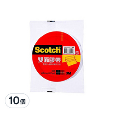 3M Scotch 雙面膠帶, 48mmx15yd, 668, 10個