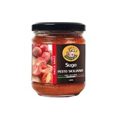 DANCING PIG 豬跳舞 Pesto Siciliano 西西里日曬番茄紅醬, 100%義大利原裝進口, 絕不含防腐劑, 180g, 1罐