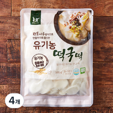 떡찌니 유기농 떡국떡, 500g, 4개
