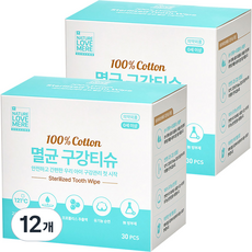 네이쳐러브메레 멸균 구강티슈 30p, 235g, 12개