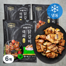 쿠즈락앳홈 석쇠닭갈비 숯불구이 (냉동), 300g, 6개