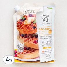 오늘의일상 라이스 와플믹스 버터, 1kg, 4개