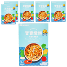 波堤寶寶 Hello Kitty 寶寶燉麵 海藻干貝鮭魚 字母燉麵 3包, 海藻 + 干貝 + 鮭魚, 450g, 6盒