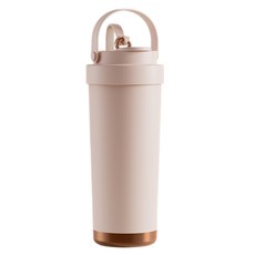 陶瓷易潔層 雙飲手提保溫杯, 750ml 大容量, 24H+ 保溫, 冷熱皆宜, 櫻花粉, 1個