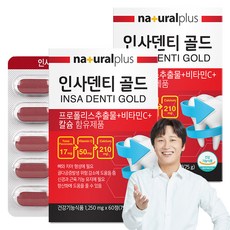 내츄럴플러스 인사덴티 골드 75g, 60정, 2개 - 톨플러스k