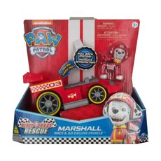SPIN MASTER 汪汪隊立大功 極速賽車救援系列音效迴力車 - Marshall Race & Go Deluxe Vehicle, 毛毛, 1個