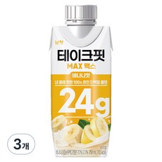 테이크핏 맥스 바나나맛 드링크믹스 RTD, 250ml, 3개