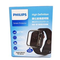 PHILIPS 飛利浦 全包覆式鋼化保護殼 40mm, 透明色, 1個