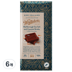 휘태커스 말보로 씨솔트 앤 카라멜 밀크초콜릿, 6개, 100g