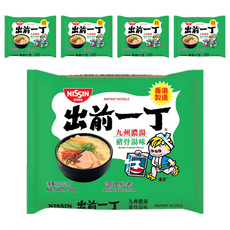 NISSIN 日清 出前一丁 九州濃湯豬骨湯味速食麵 Set, 5包入 香港製造, 5包