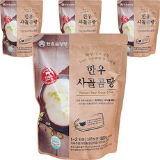 한촌 한우 사골곰탕, 4개, 500g