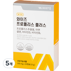 비타민마을 와이즈 프로폴리스 플러스 15g, 30정, 5개