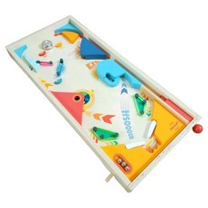 法國Janod桌上遊戲-彈珠台, 經典木製彈珠玩具，激發創造力與手眼協調，親子互動首選, 1入, Multicolor