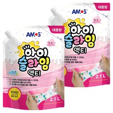 AMOS 阿摩司 冰涼史萊姆液 2.1L, 2個, 透明
