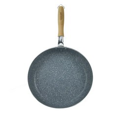 御膳坊 簡約花崗岩紋平煎鍋 32cm，不沾鍋，適用多種爐具，導熱均勻, 1個