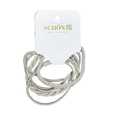 SCHÖN基本款皮筋組-米色, 髮圈/髮束, 簡約設計, 彈性佳, 親膚舒適, 1入