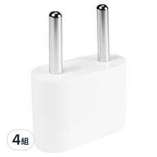群加 旅行用轉接頭(fr)-二插轉圓腳 2入, 4組