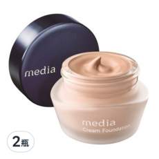 media 媚點 台灣公司貨 極上粉嫩保濕粉底霜 25g, 粉膚色, 2瓶