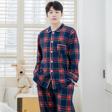 씨엘스토리 남성용 말랑보들 카라 잠옷 세트