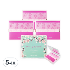어반리브즈 벚꽃기름종이 50p + 거울케이스 + 리필 150p, 5세트