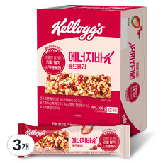 켈로그 레드베리 시리얼 에너지바, 300g, 3개