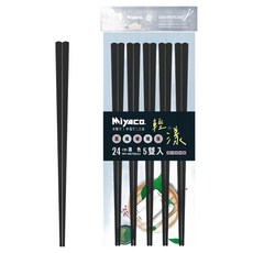 Miyaco 米雅可輕漾高纖玻璃筷24cm五雙-黑色MY-H070011, 輕巧耐用易清洗, 1入