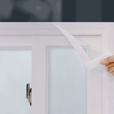 쾌청 에너지락 두꺼운 PVC 창문 방풍비닐 흰색 벨크로, 1개