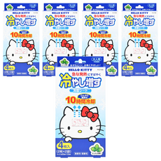 Novopin Kitty退熱貼套裝，10小時冷卻，4枚入，薄荷香，大人/小孩用, 4片, 5盒