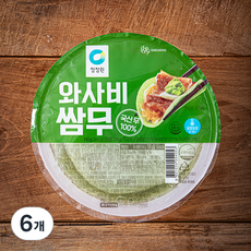 청정원 와사비 쌈무, 340g, 6개