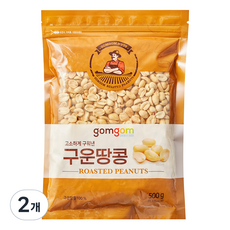 곰곰 구운땅콩, 500g, 2개 - 순금땅콩