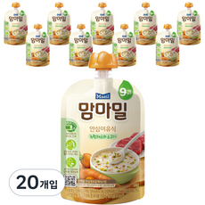 맘마밀 안심이유식 9개월부터, 녹황채소와 소고기, 20개입, 100g