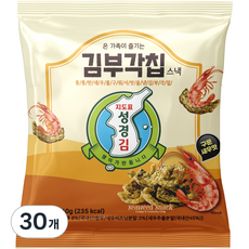 지도표 성경김 김부각칩 구운새우맛, 40g, 30개