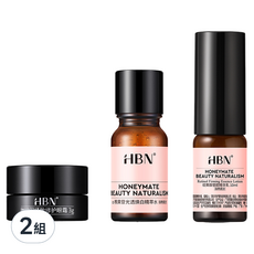 HBN 早C晚A咖啡因眼霜體驗組 (特證版發光水+雙A醇精華乳2.0+咖啡因眼霜2.0), 2組