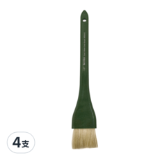 Macro Wave 馬可威 白羊毛國畫水彩排刷 AR3415 綠桿, 1.5吋, 4支