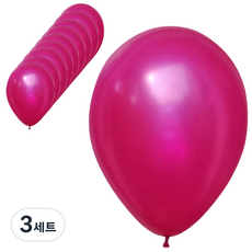 파티팡 라운드 30cm 풍선 10개입, 펄 푸치샤, 3세트