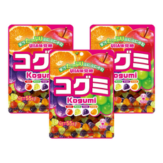 UHA 味覺糖 Kogumi 酷Q彌軟糖, 100%果汁製作, 小巧有嚼勁, 55g, 3包