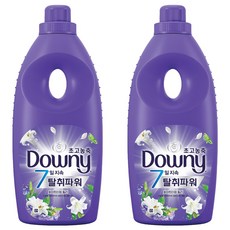 다우니 초고농축 탈취파워 섬유유연제 화이트티와 릴리 본품, 1L, 2개