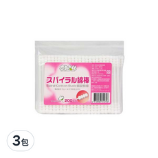 奈森克林 螺旋棉棒, 200支入, 200支, 3包