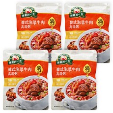 得意的一天 滴雞精高湯粥韓式泡菜牛肉 320g,4包-韓式風味、營養豐富、方便即食