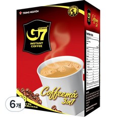 G7 3in1 커피믹스 수출용, 16g, 18개입, 6개