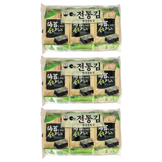 Yemat 原味海苔3入, 韓國鹽烤海苔，酥脆口感，無添加防腐劑, 13.5g, 3袋