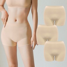 파란 심리스 사각 드로즈 누디 팬티 3p