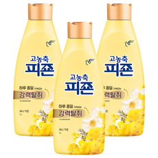피죤 고농축 강력탈취 섬유유연제 써니 가든 본품, 1L, 3개