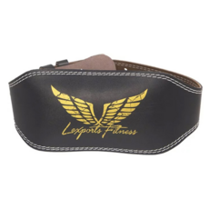 Lexports Fitness 專業重訓健美腰帶, 雙層防鏽鋼扣, 搭配金屬鉚釘, S27~32吋(68~81cm) + 寬6英吋 + 厚5mm, 鋼強黑