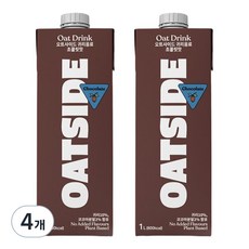 오트사이드 귀리음료 초콜릿맛, 1L, 4개